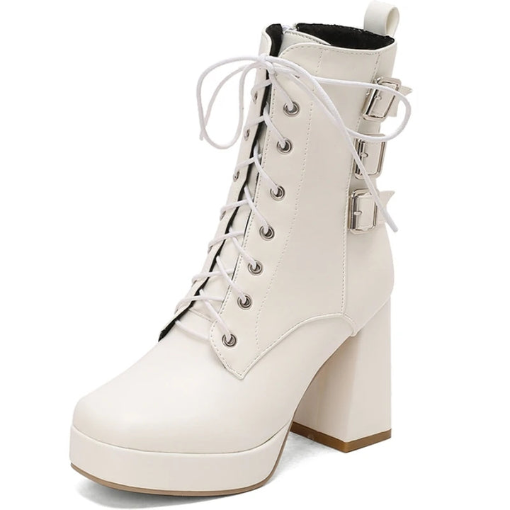 Vixen Platform Buckle Boots