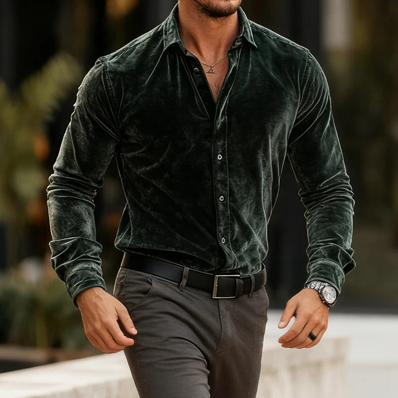 Vellano Luxe Velvet Shirt