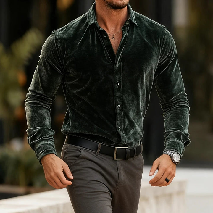 Vellano Luxe Velvet Shirt