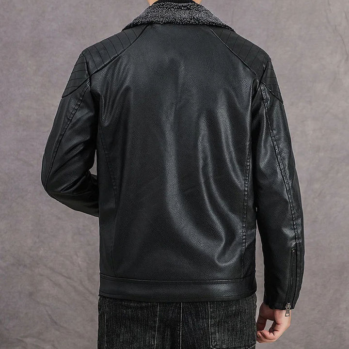 Calderon Sherpa-Lined Leather Jacket
