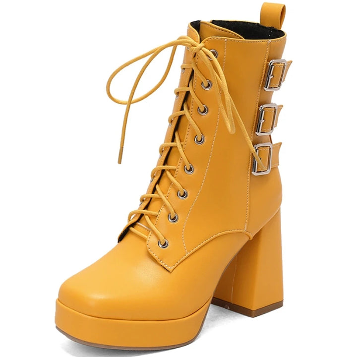 Vixen Platform Buckle Boots
