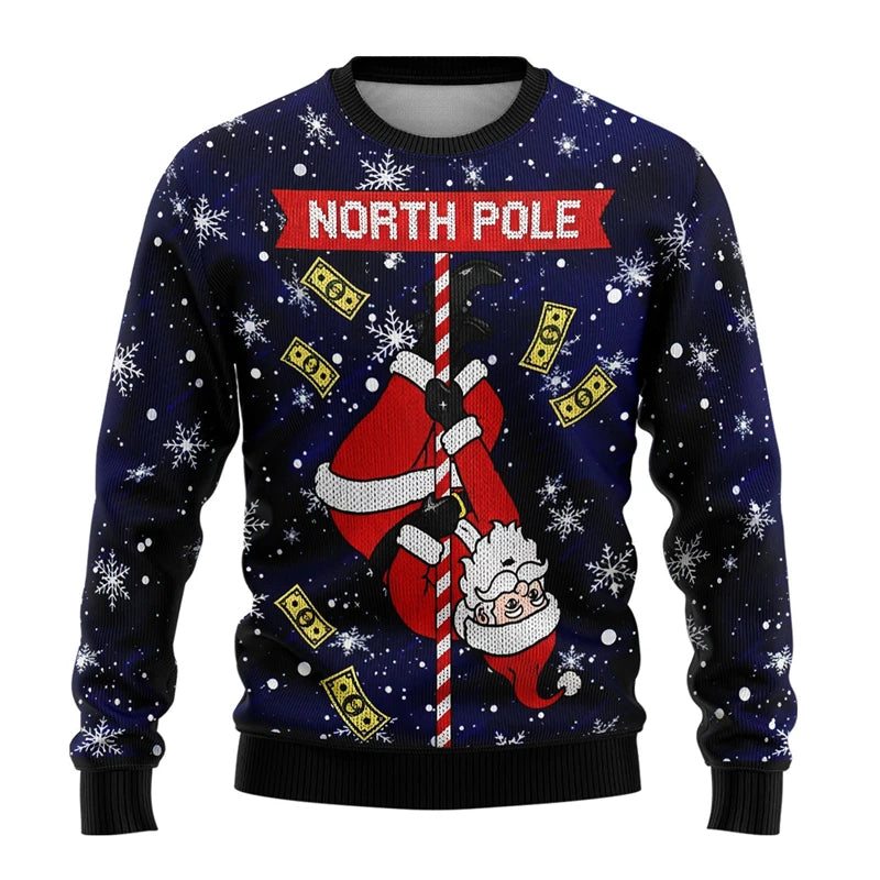 Unisex X-Mas Sweater - Santa Pole
