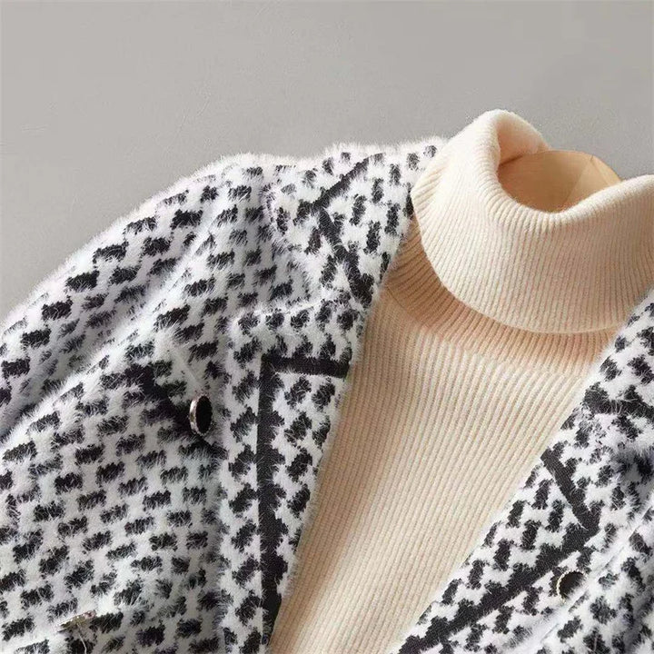 Valencia Houndstooth Knit Jacket
