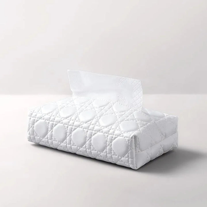 Maison Quilted Leather Tissue Box