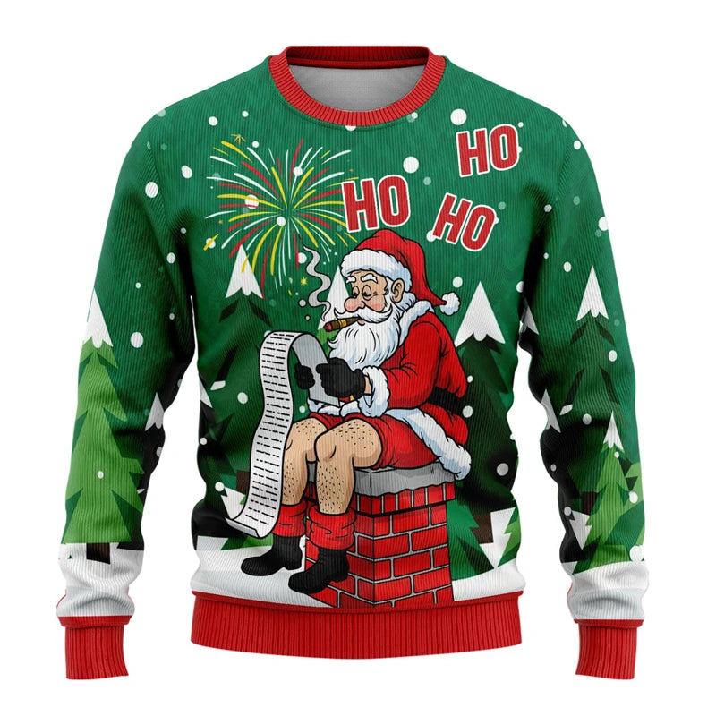 Unisex X-Mas Sweater - Santa Chimney