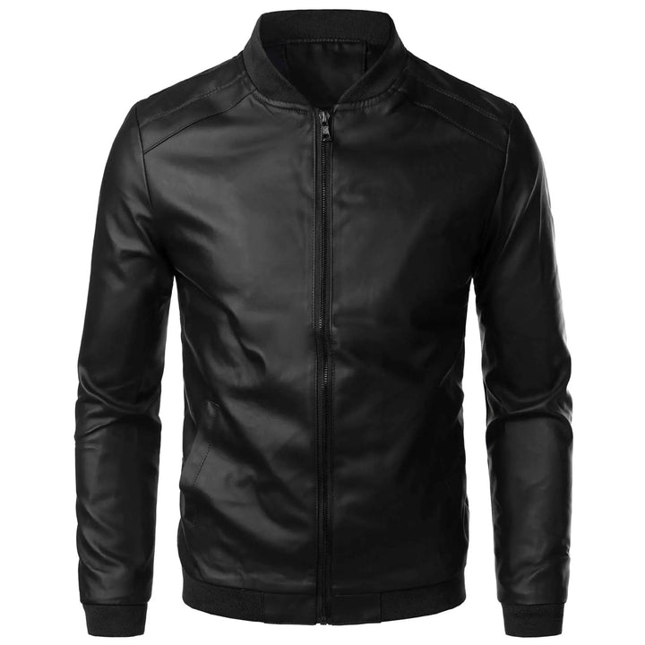 Valencrest Stand-Collar Leather Bomber