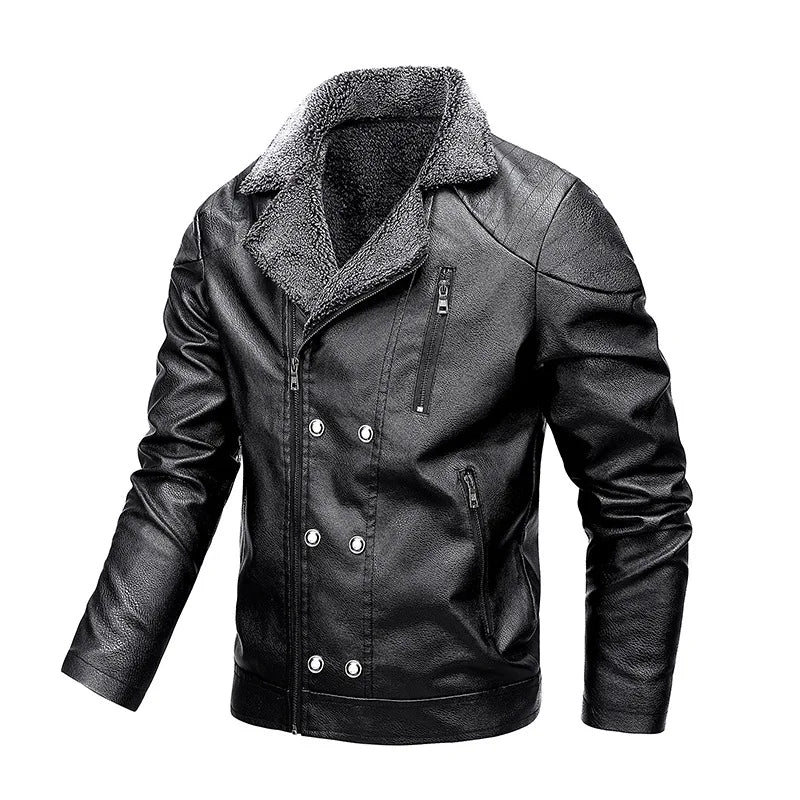 Calderon Sherpa-Lined Leather Jacket