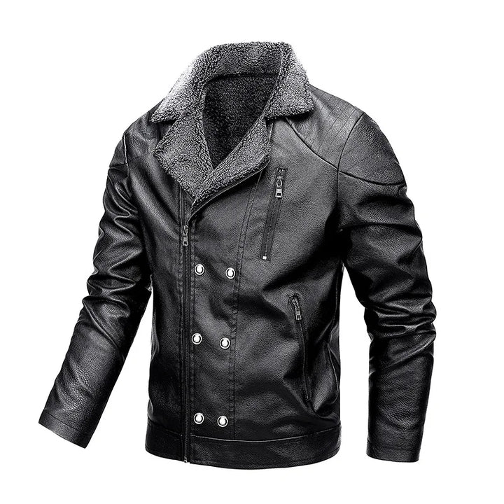 Calderon Sherpa-Lined Leather Jacket