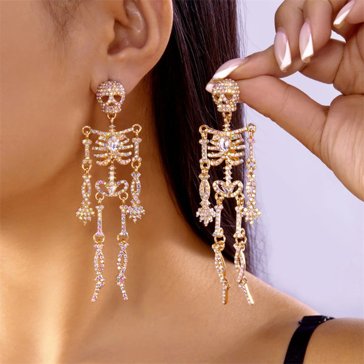 Vespera Gothic Skeleton Earrings