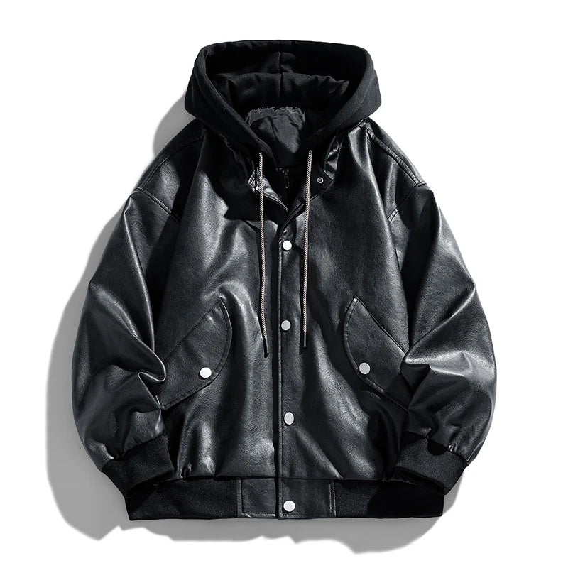 Marvelle Hooded Leather Bomber