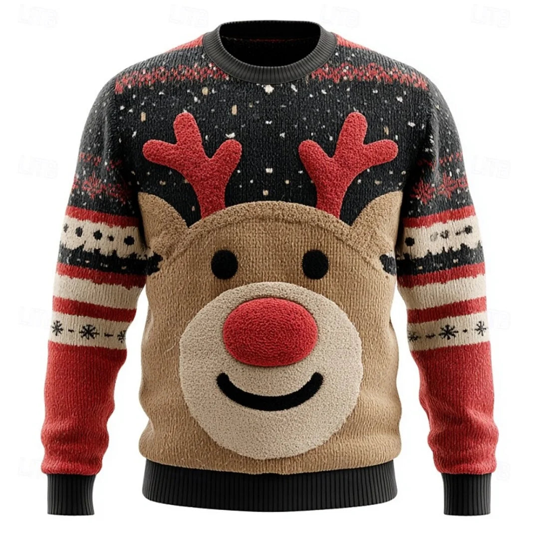 JollyStitch Reindeer Knit Sweater