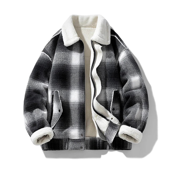 Arden Plaid Fleece-Lined Jacket