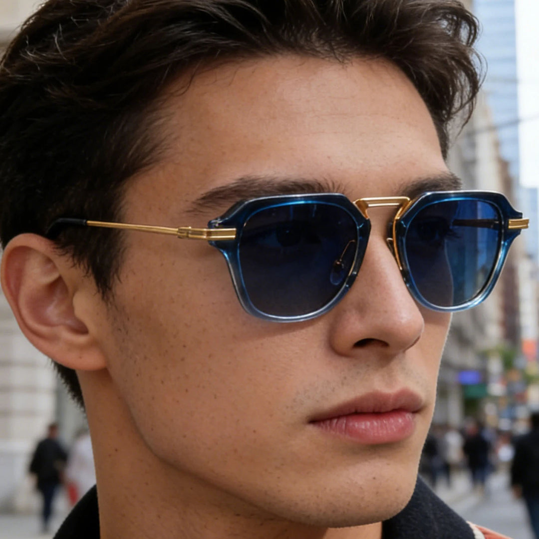 Aurelio Acetate Square Sunglasses