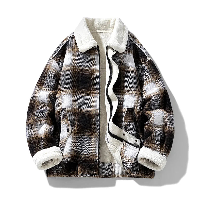 Arden Plaid Fleece-Lined Jacket