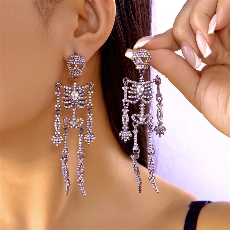 Vespera Gothic Skeleton Earrings
