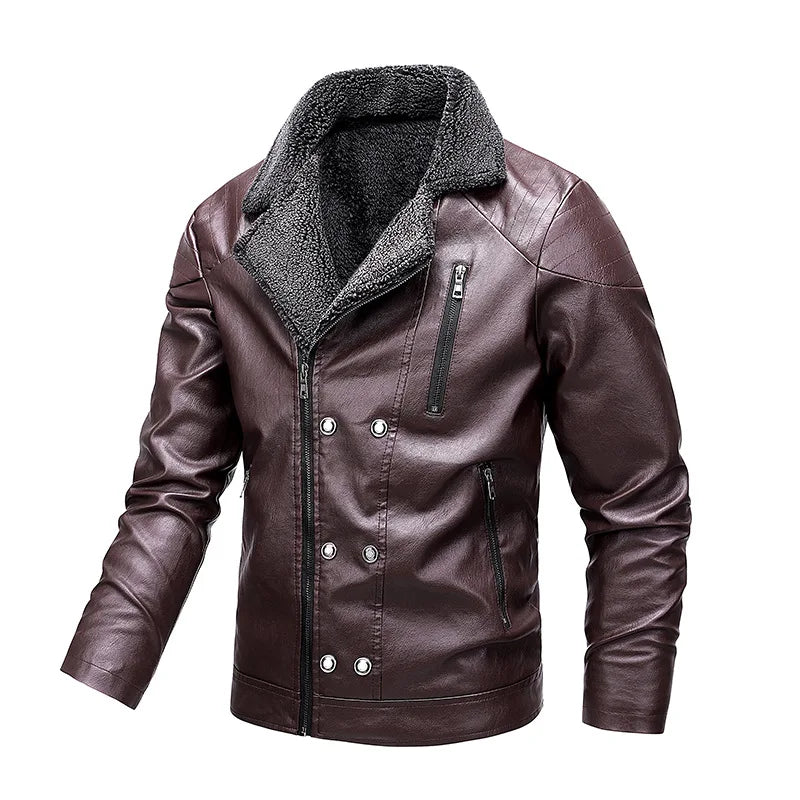 Calderon Sherpa-Lined Leather Jacket