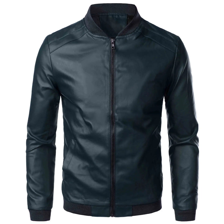 Valencrest Stand-Collar Leather Bomber