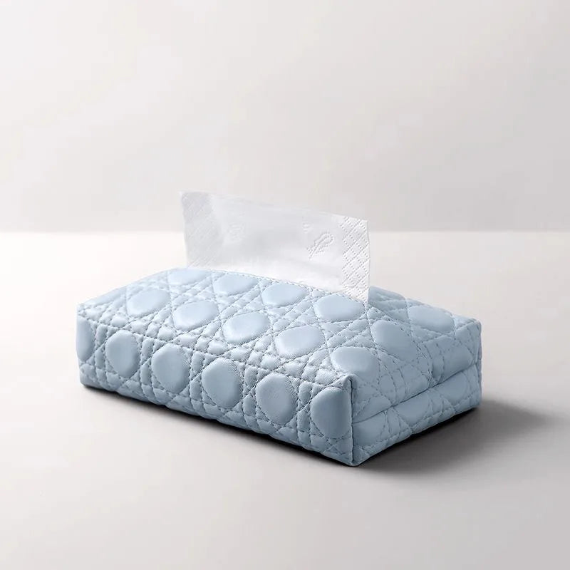 Maison Quilted Leather Tissue Box