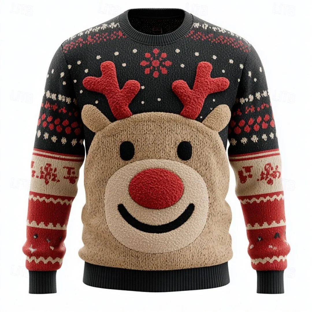 JollyStitch Reindeer Knit Sweater