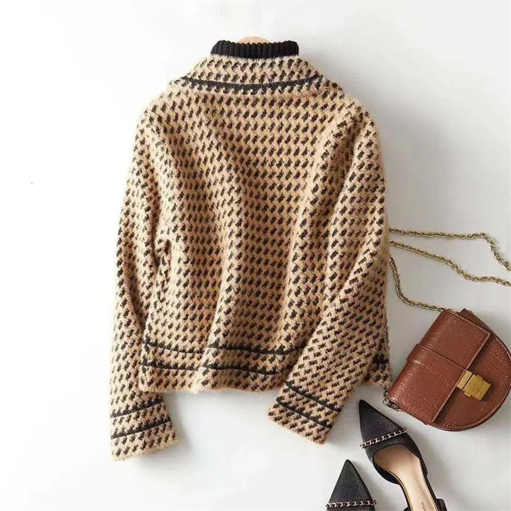 Valencia Houndstooth Knit Jacket