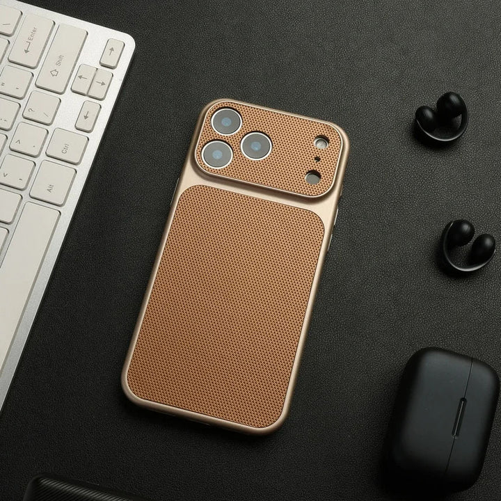 Vintage Leather Diamond Textured iPhone Case