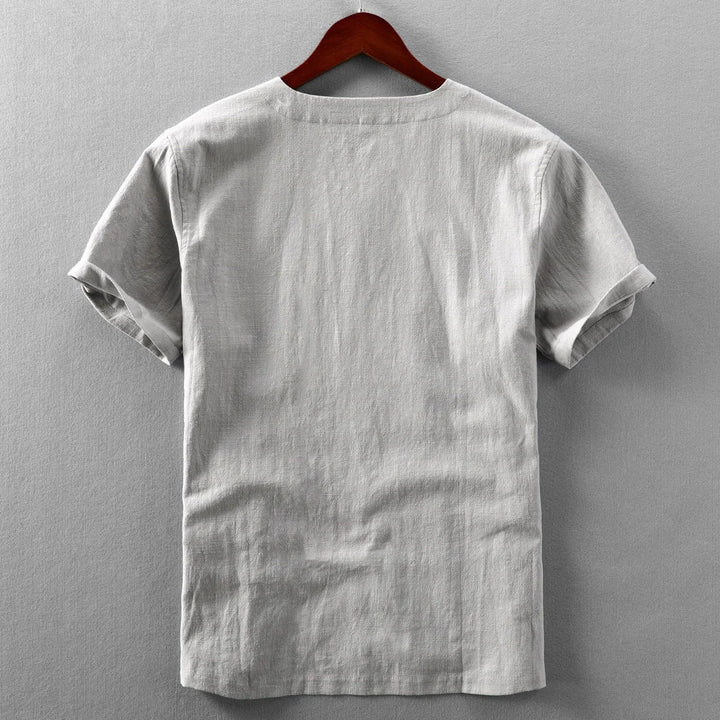 Kobu V-Neck Cotton Linen Summer Tee