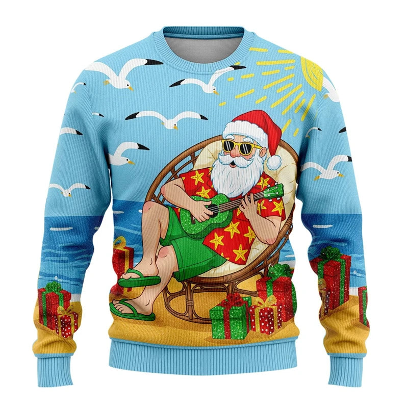 Unisex X-Mas Sweater - Santa Beach