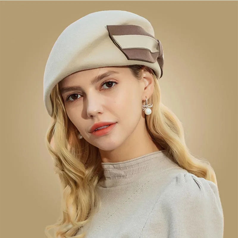 Claudette Wool Bow Beret