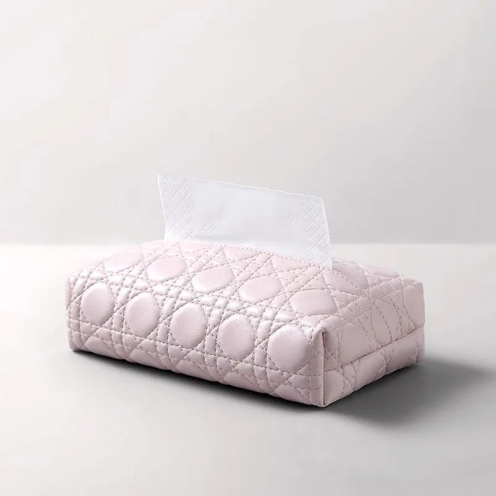 Maison Quilted Leather Tissue Box