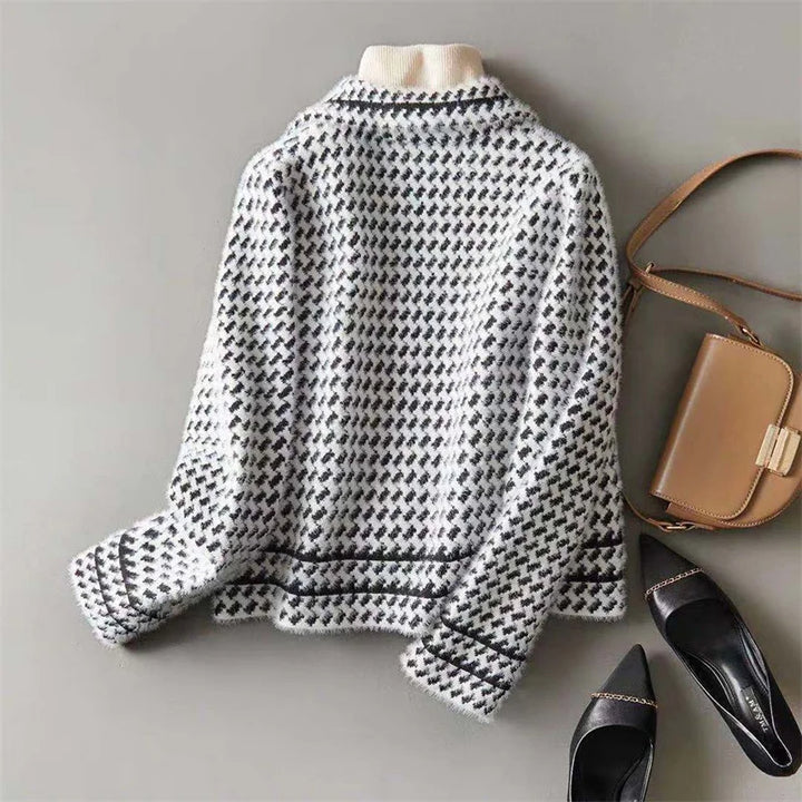 Valencia Houndstooth Knit Jacket