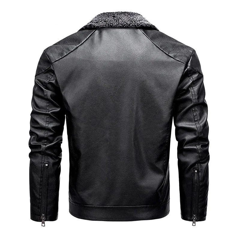Calderon Sherpa-Lined Leather Jacket