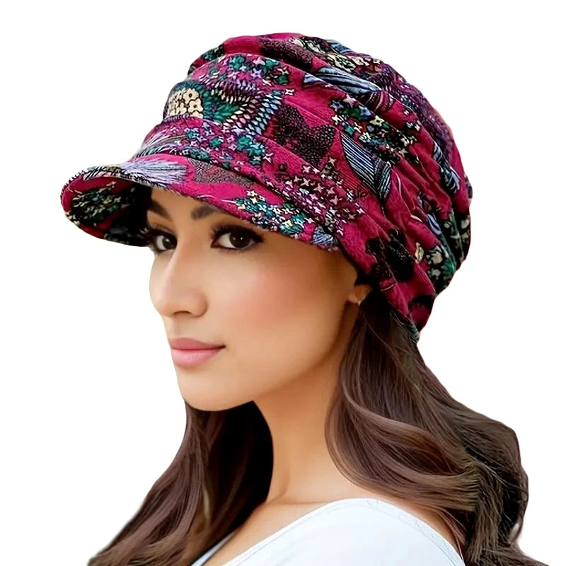 Florencia Velvet Brim Cap