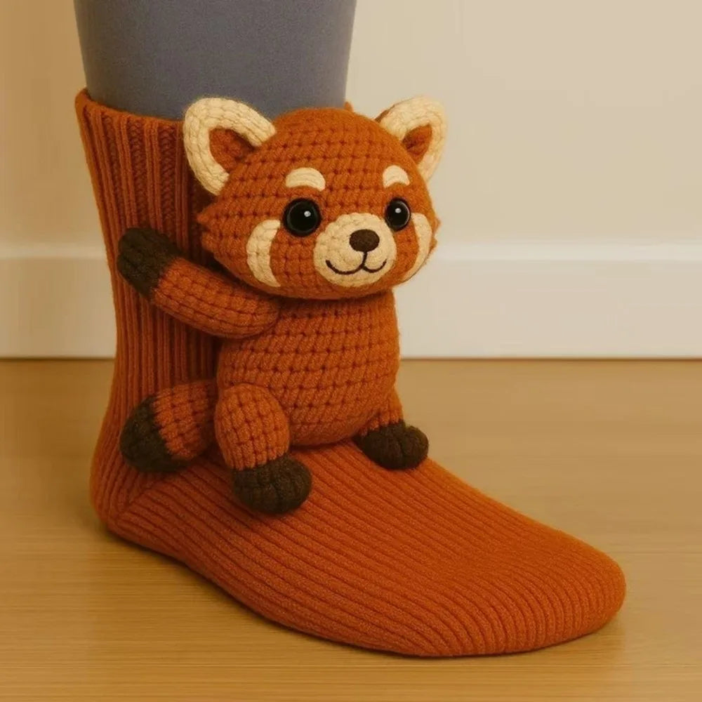 SnugglePals 3D Knit Animal Socks
