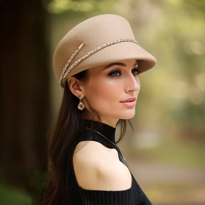 Celestine Crystal Wool Cloche