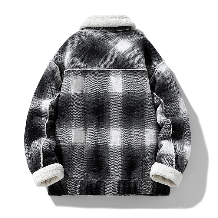 Arden Plaid Fleece-Lined Jacket