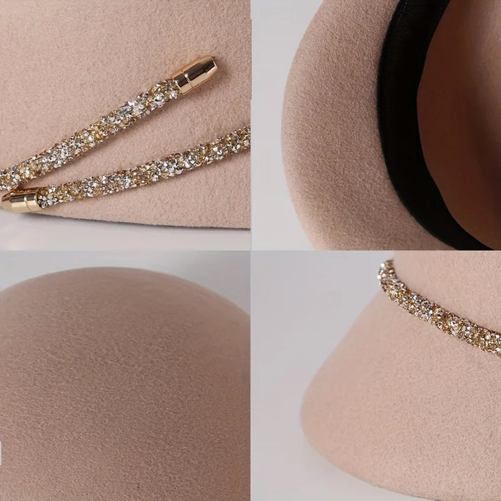 Celestine Crystal Wool Cloche