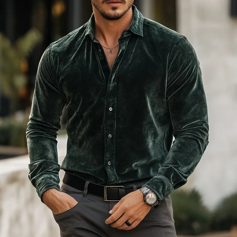 Vellano Luxe Velvet Shirt