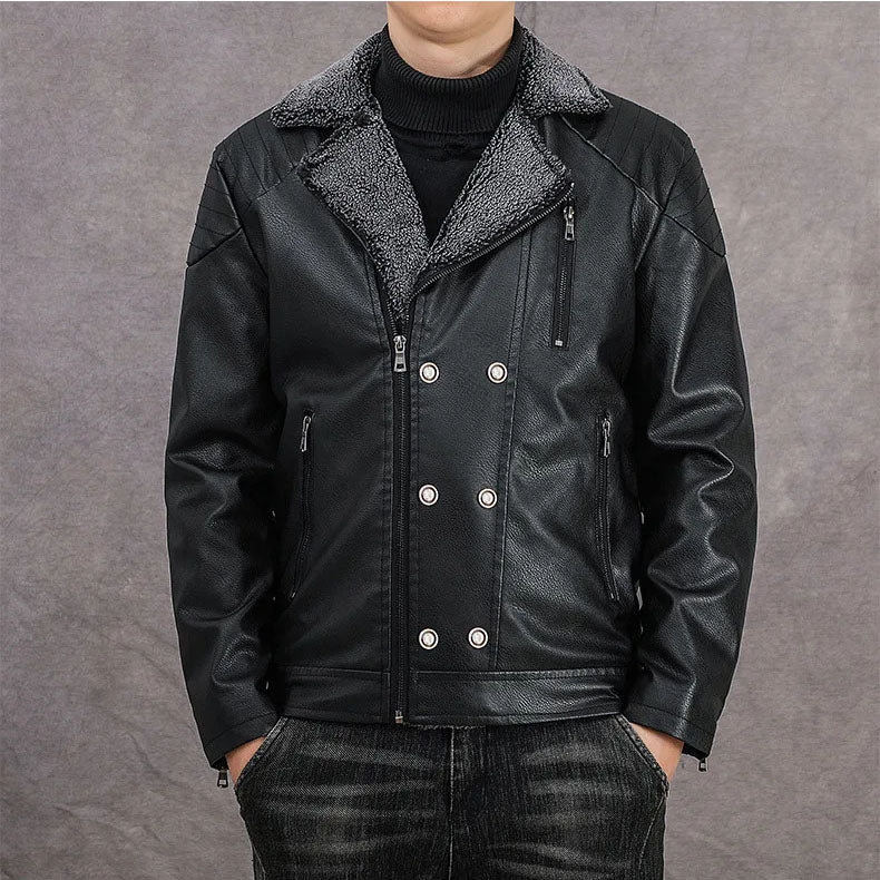 Calderon Sherpa-Lined Leather Jacket