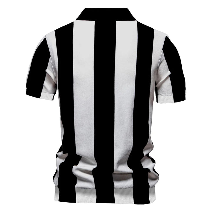 Stravino Stripe Zip Polo