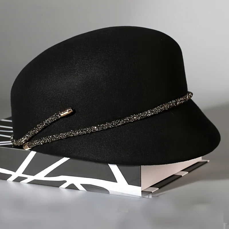 Celestine Crystal Wool Cloche