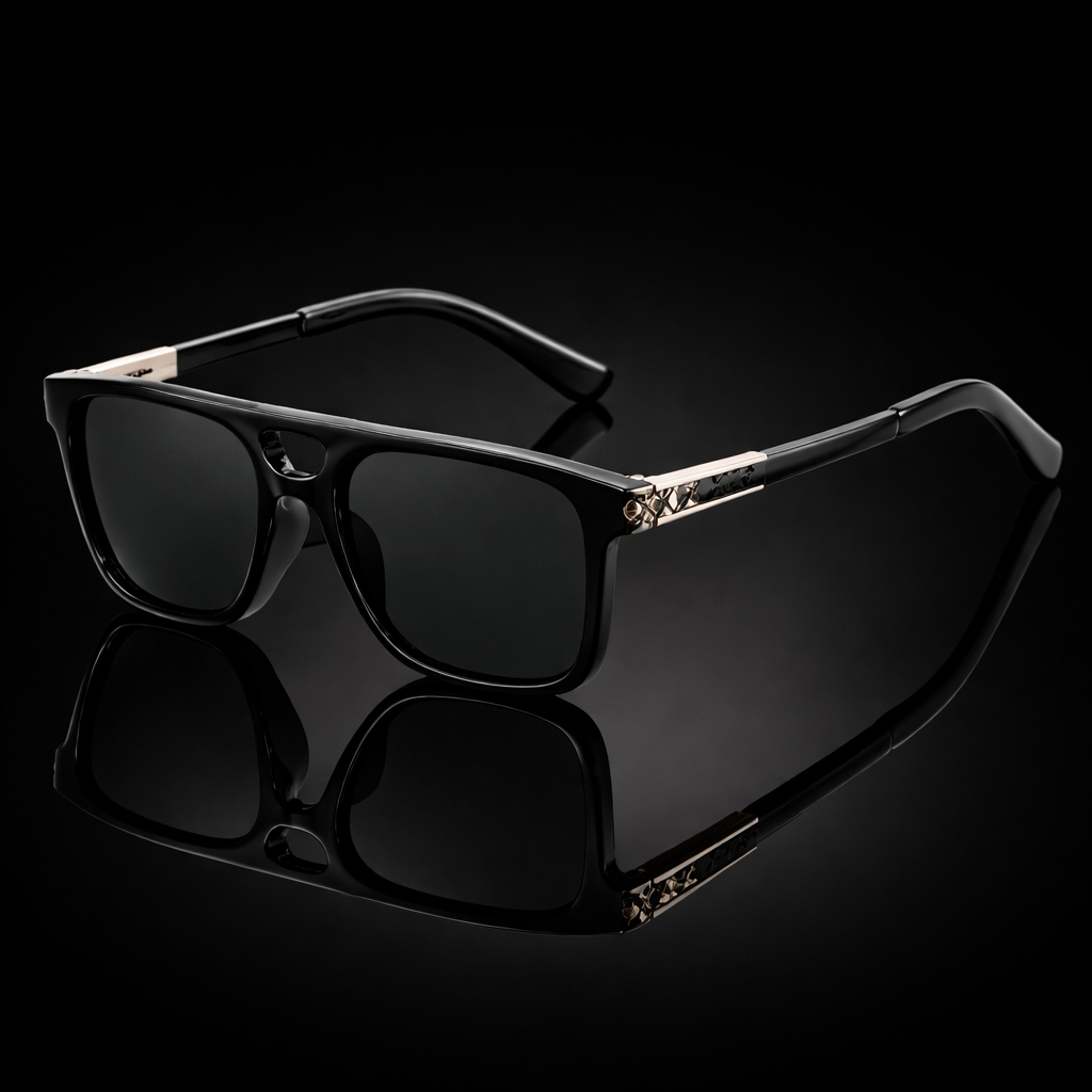 Axton Double Bridge Square Sunglasses