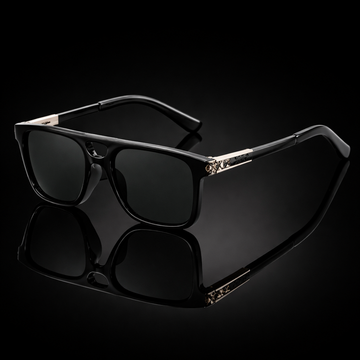 Axton Double Bridge Square Sunglasses