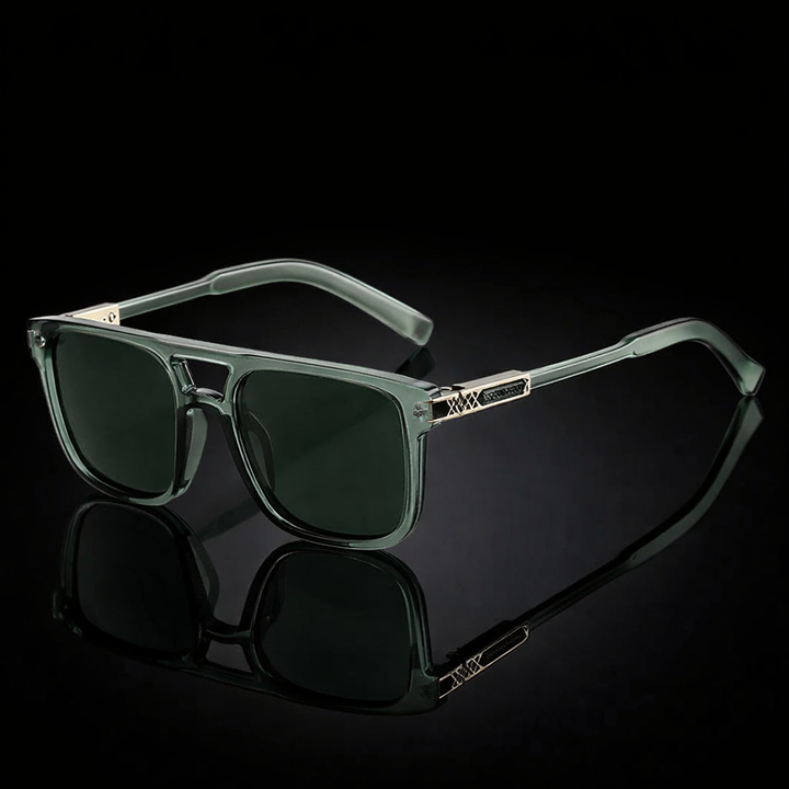 Axton Double Bridge Square Sunglasses