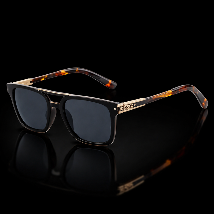 Axton Double Bridge Square Sunglasses