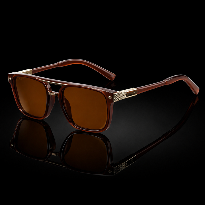 Axton Double Bridge Square Sunglasses