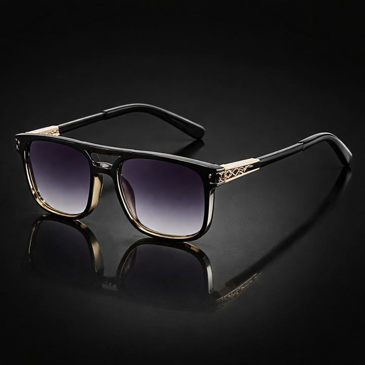 Axton Double Bridge Square Sunglasses