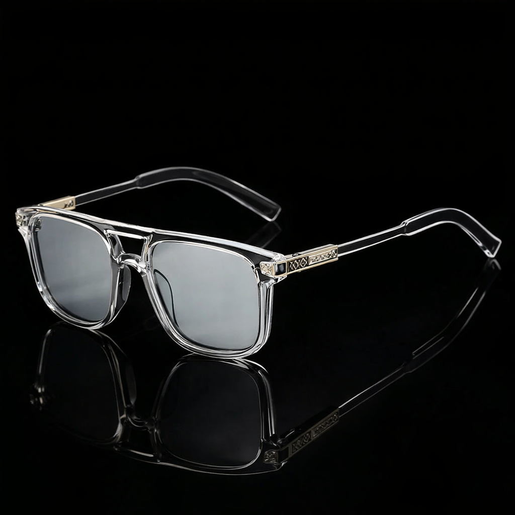 Axton Double Bridge Square Sunglasses