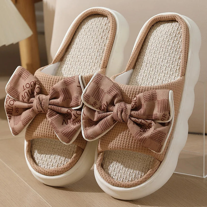 Lumiere Bow Slide Slippers