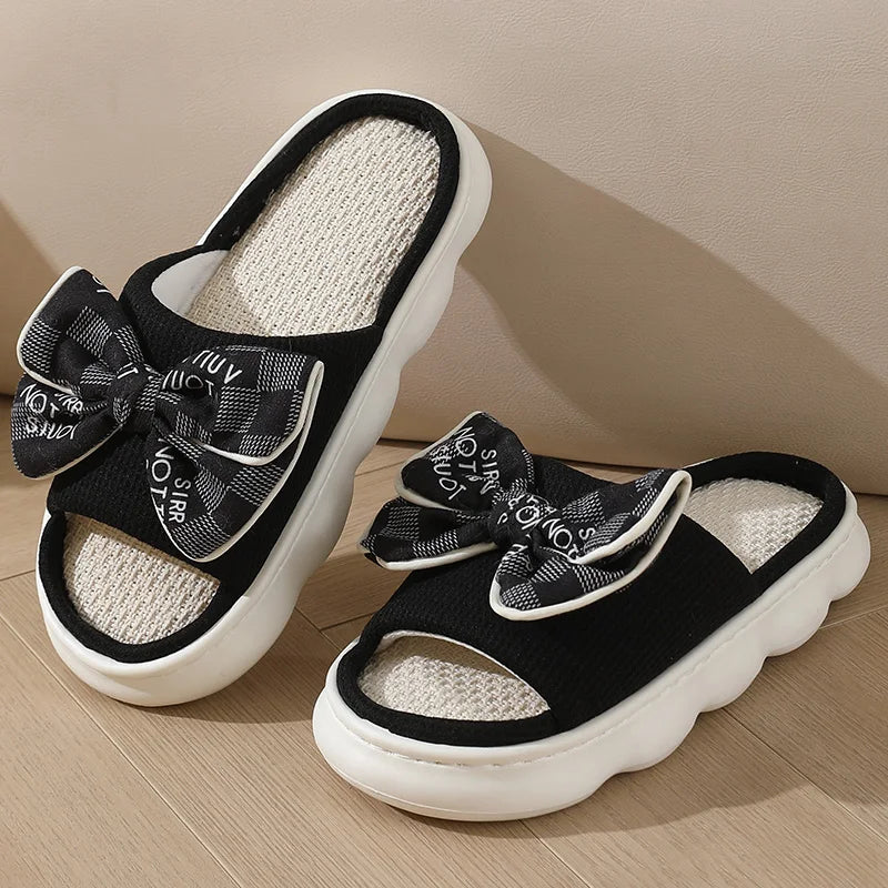 Lumiere Bow Slide Slippers