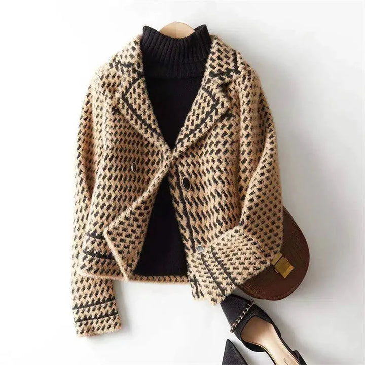 Valencia Houndstooth Knit Jacket